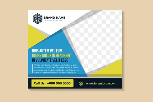 Abstract Geometric Horizontal Banner Design