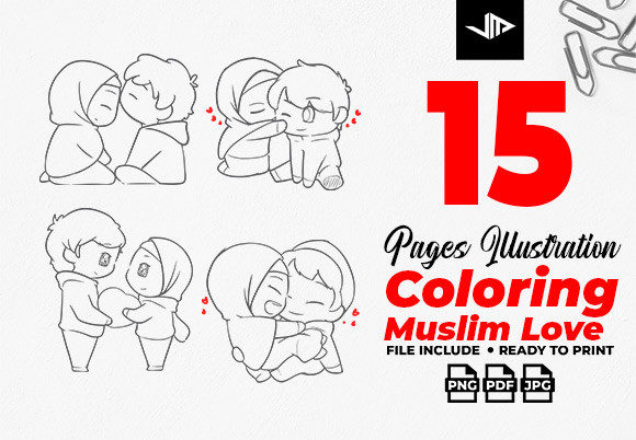 Bringing Stories to Life: The Charm of Cute Muslim Love Story Coloring Pages