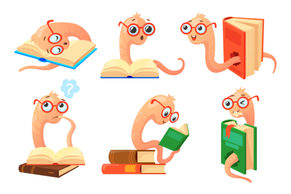 Cartoon Bookworms: How Whimsical Illustrations Transform the Perception of Reading and Education