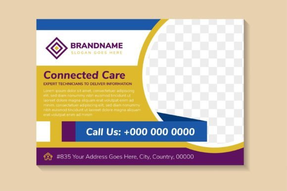 Horizontal Banner Connected Care: Elevating Healthcare Communication Through Modern Design