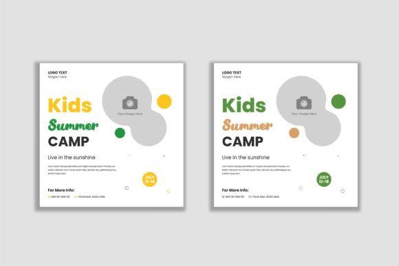 Maximizing Enrollment with a Kids Summer Camp Social Media Post and Web Banner Template