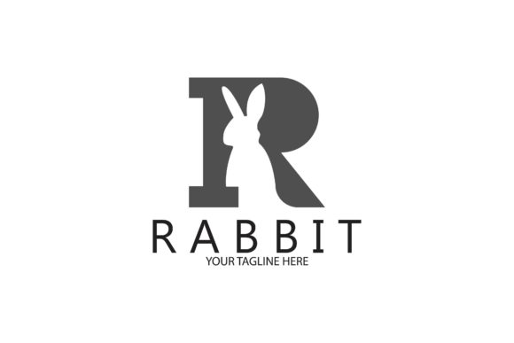 R Letter Rabbit Vector Logo Template Guide
