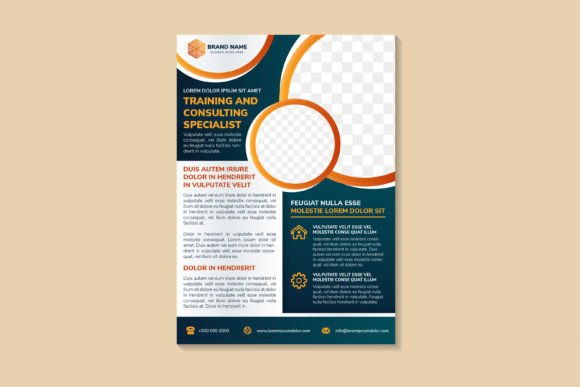 Training and Consulting Vertical Flyer Design